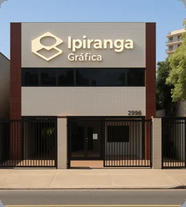 Fachada e estrutura da Ipiranga Gráfica